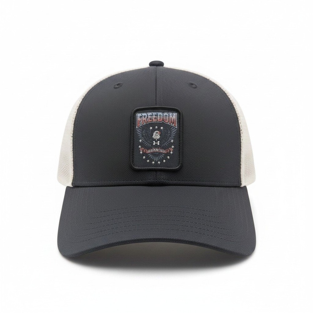 Under‎ Armour Freedom Eagle Trucker Hat Mens Black White Snapback Cap OSFA